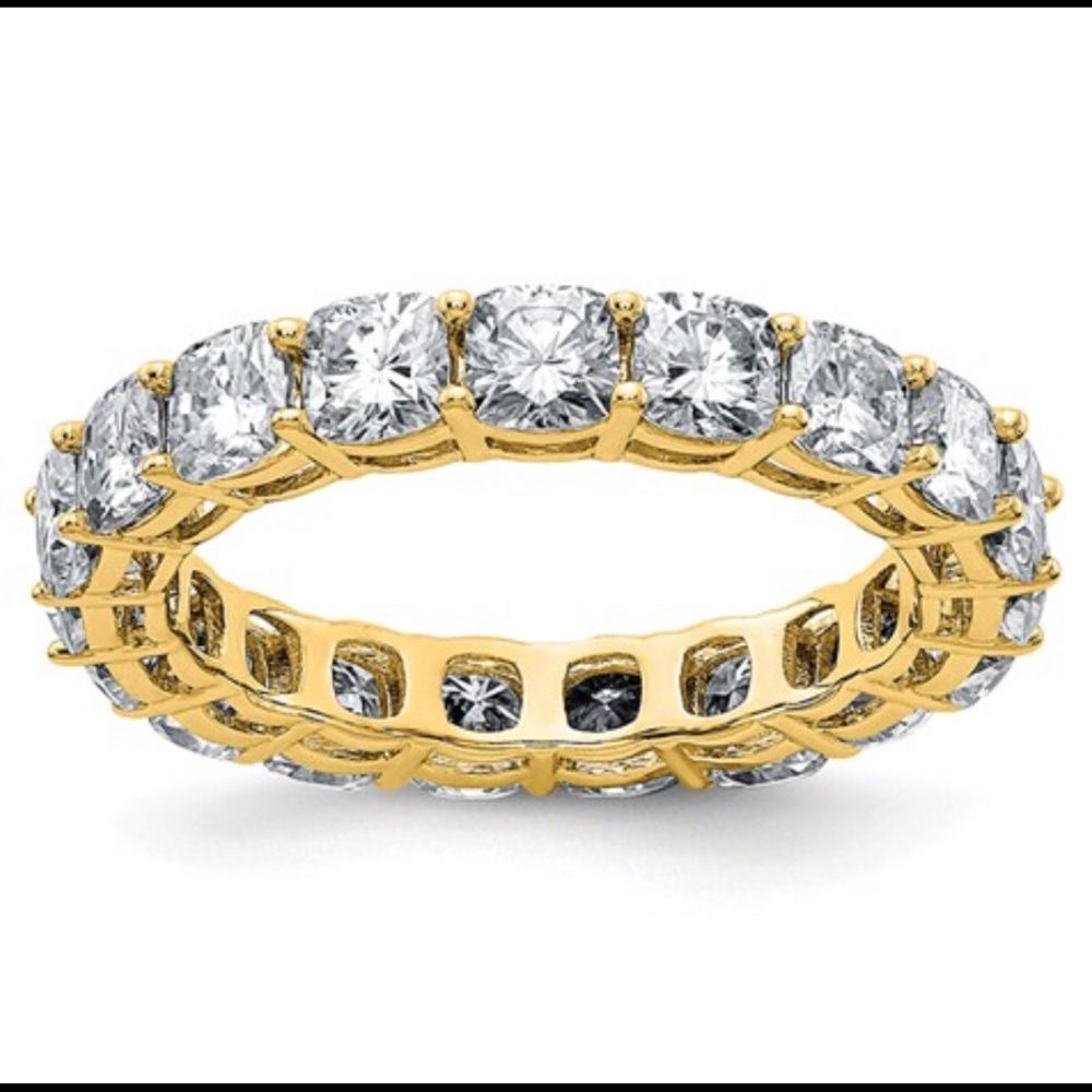 Genuine 4.18 carat True Light Moissanite ring.